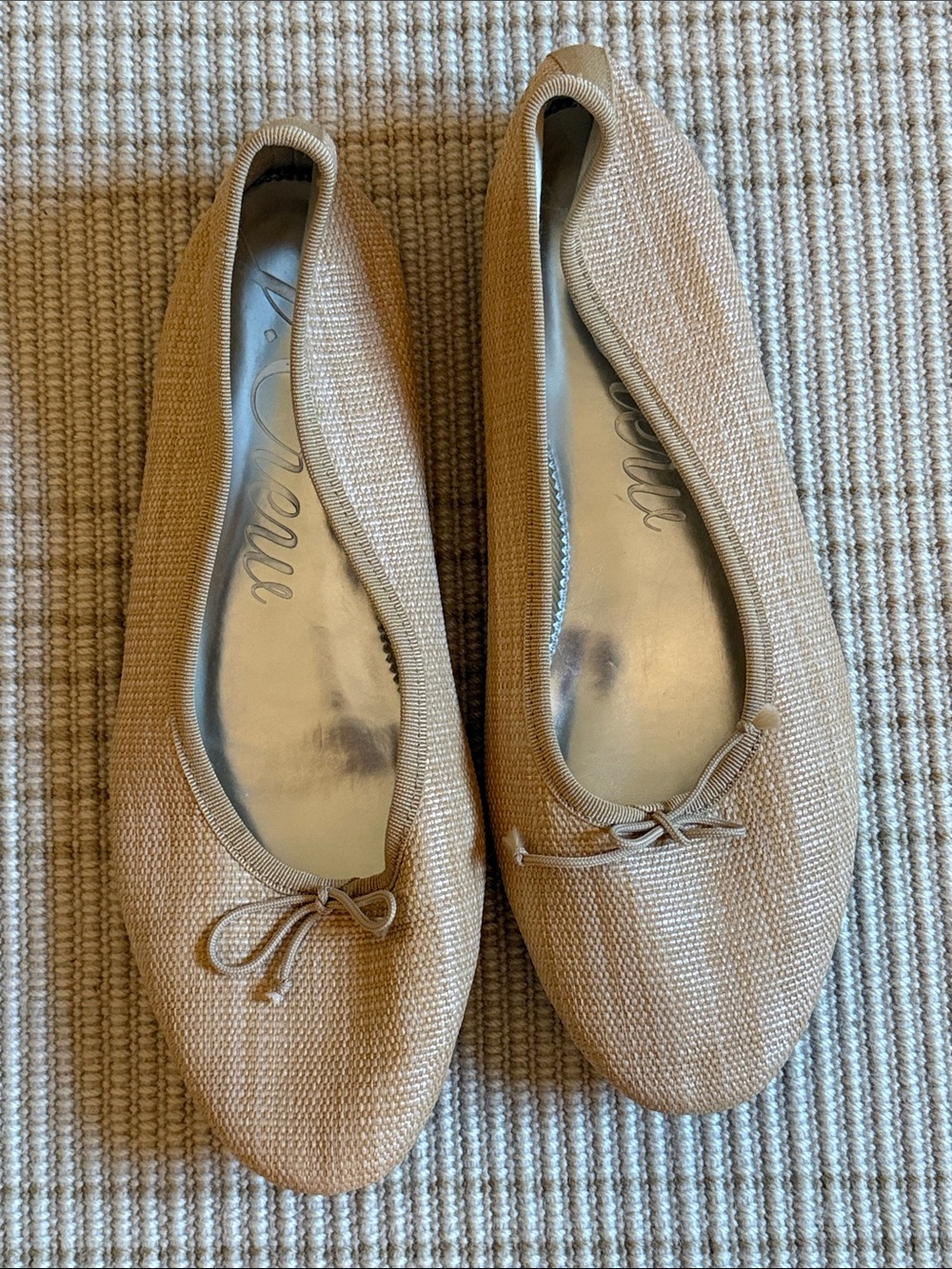 Jcrew raffia ballerina flats
